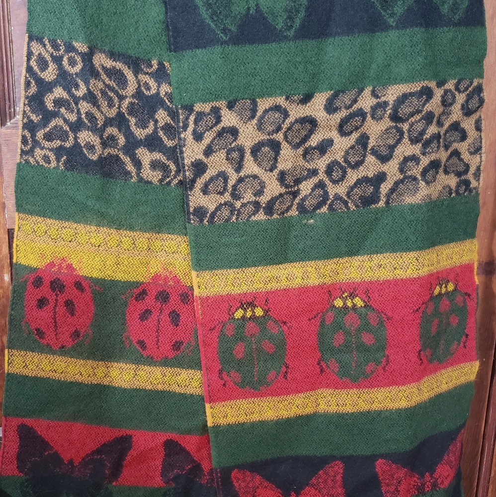 Scarf, Made in France, Multi-color,  very pretty,  Pre-owned